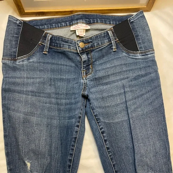 Isabel Maternity size 8 skinny distressed jeans - Picture 3 of 6